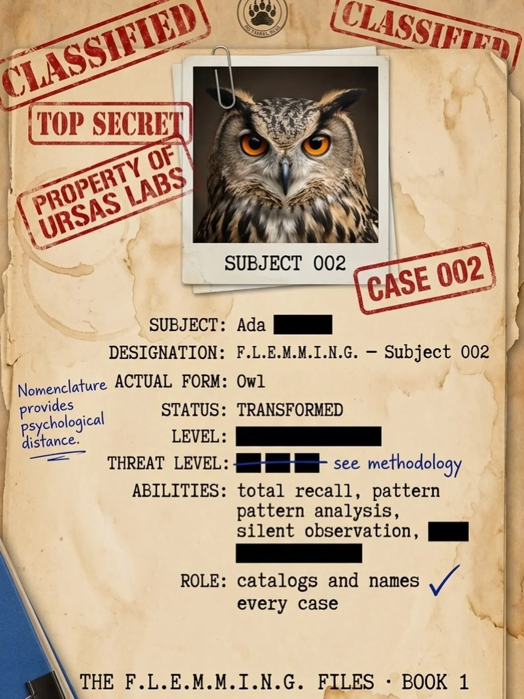 ⏳ LAST DAY. The free file closes tonight.

She&rsquo;s the one who sees what everyone else misses. Turns out her inner animal was an owl all along. 🦉

CASE 002: DECLASSIFIED. 📁 Subject &mdash; Ada. The one who named the thing none of them could exp