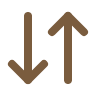 Arrow pointing down and up