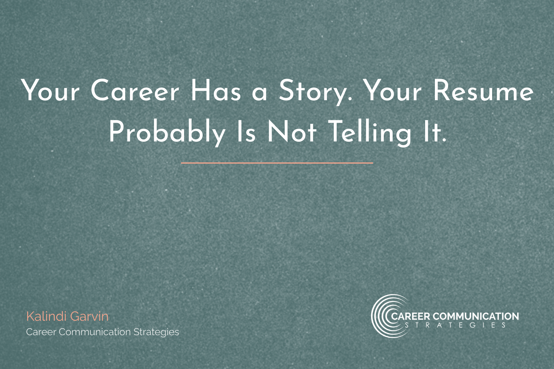 Your Career Has a Story. Your Resume Probably Is Not Telling It.