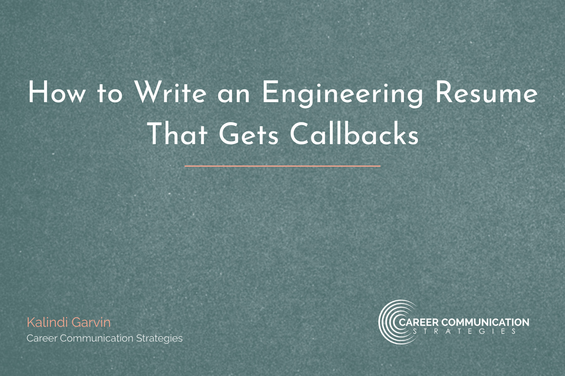 How to Write an Engineering Resume That Gets Callbacks