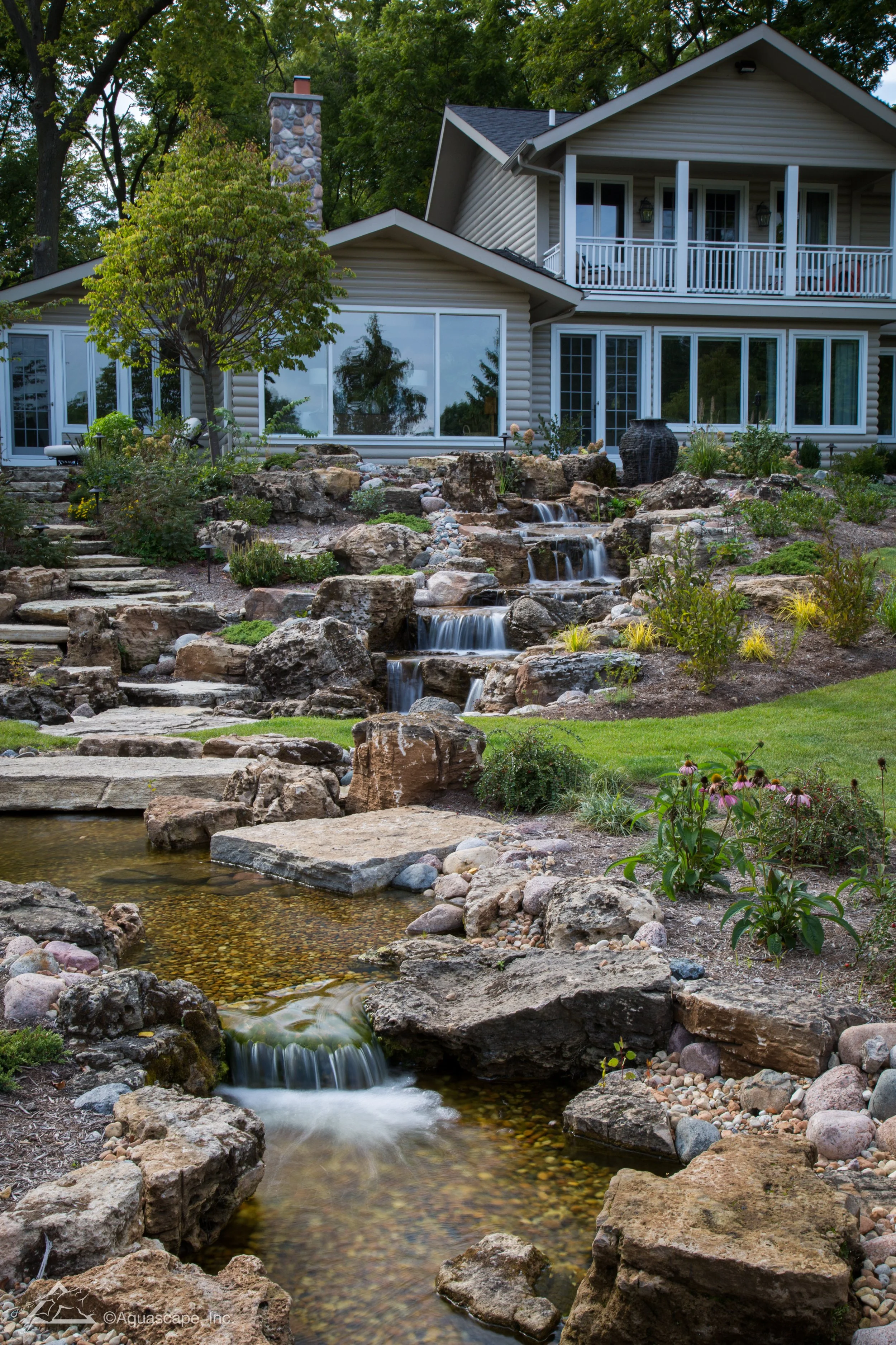 Multi-Drop Sloped Pondless Waterfall