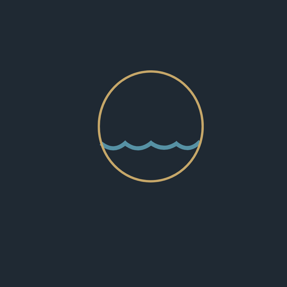 A simple, minimalist illustration of an egg with water waves inside it, representing a water-related theme.