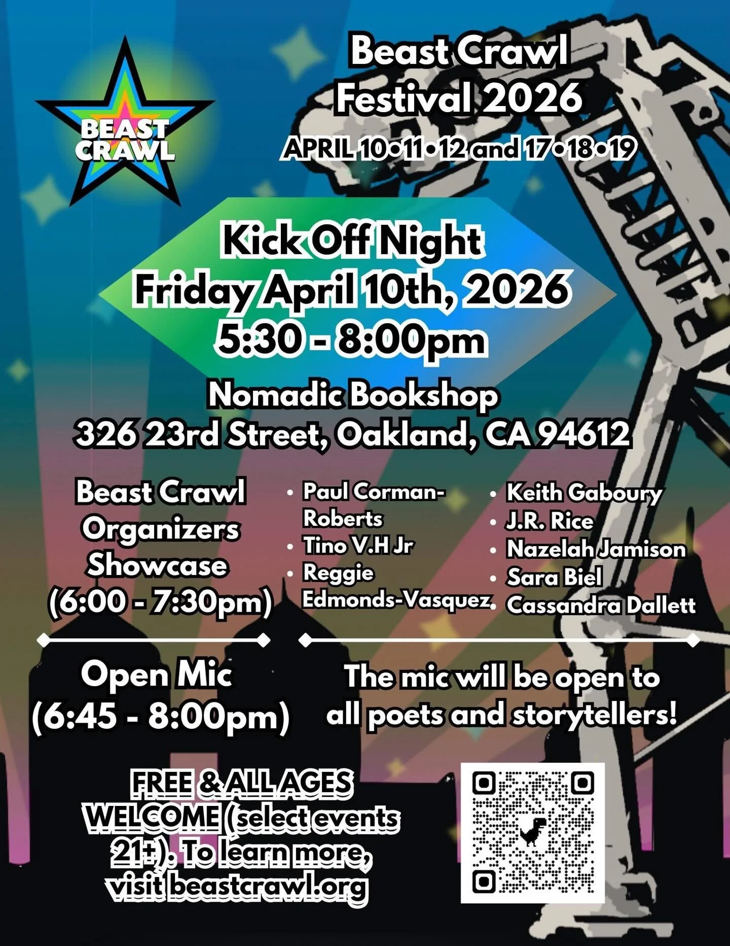 CHANGE OF PLANS DUE TO THE WEATHER!

But we are kicking off this Festival, RAIN or SHINE! Join us tomorrow for the Bwast Crawl Kick Off event!

Join our organizers and other community leaders as we usher in this year&rsquo;s Beast Crawl.

And catch u