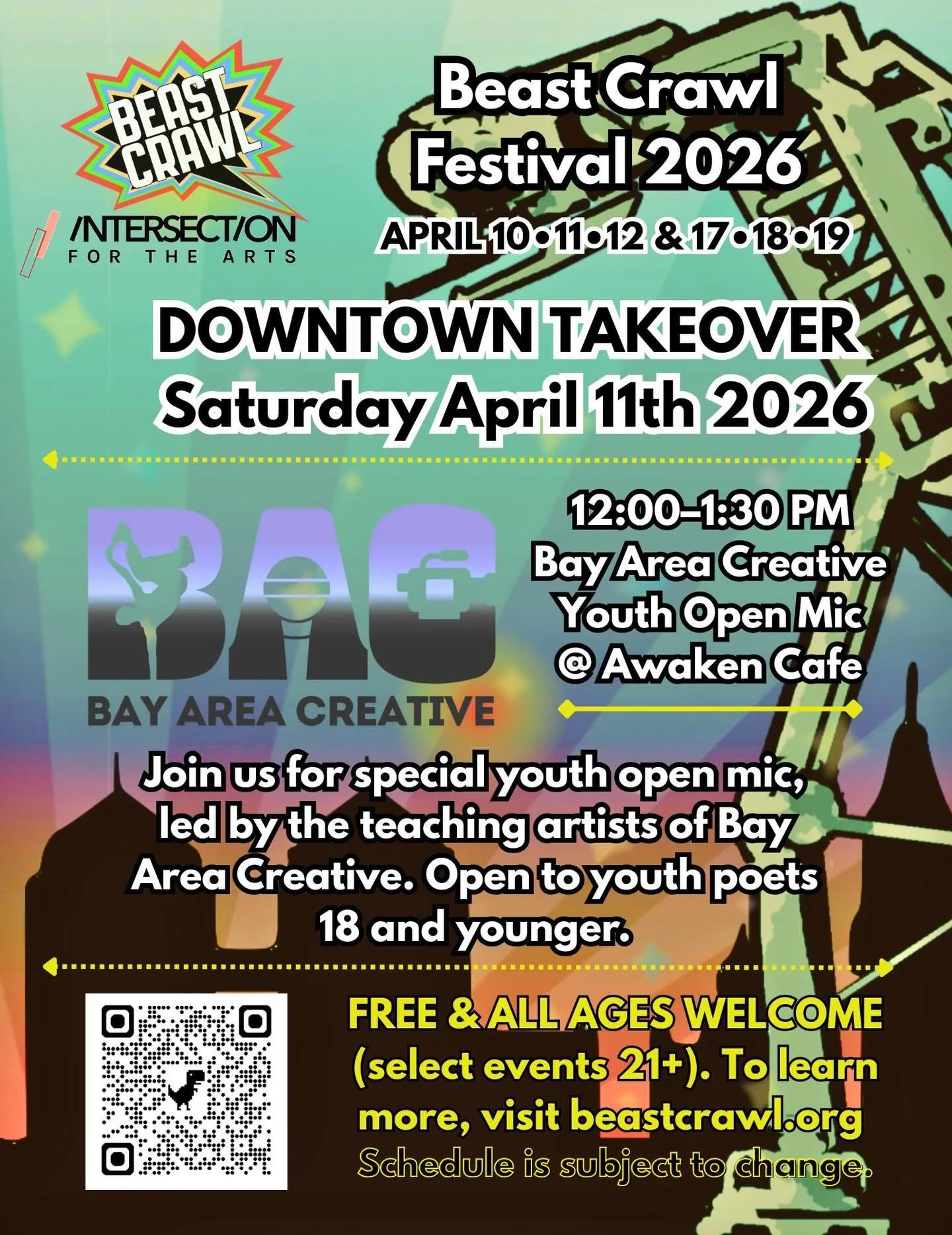 CALLING ALL YOUTH!!!

Beast Crawl would be nothing without the up and coming talent of our young ones! Come out and celebrate the bravest poets at this year&rsquo;s Beast Crawl

Sign up list is open to youth 18 and under. Bring your family and loved 