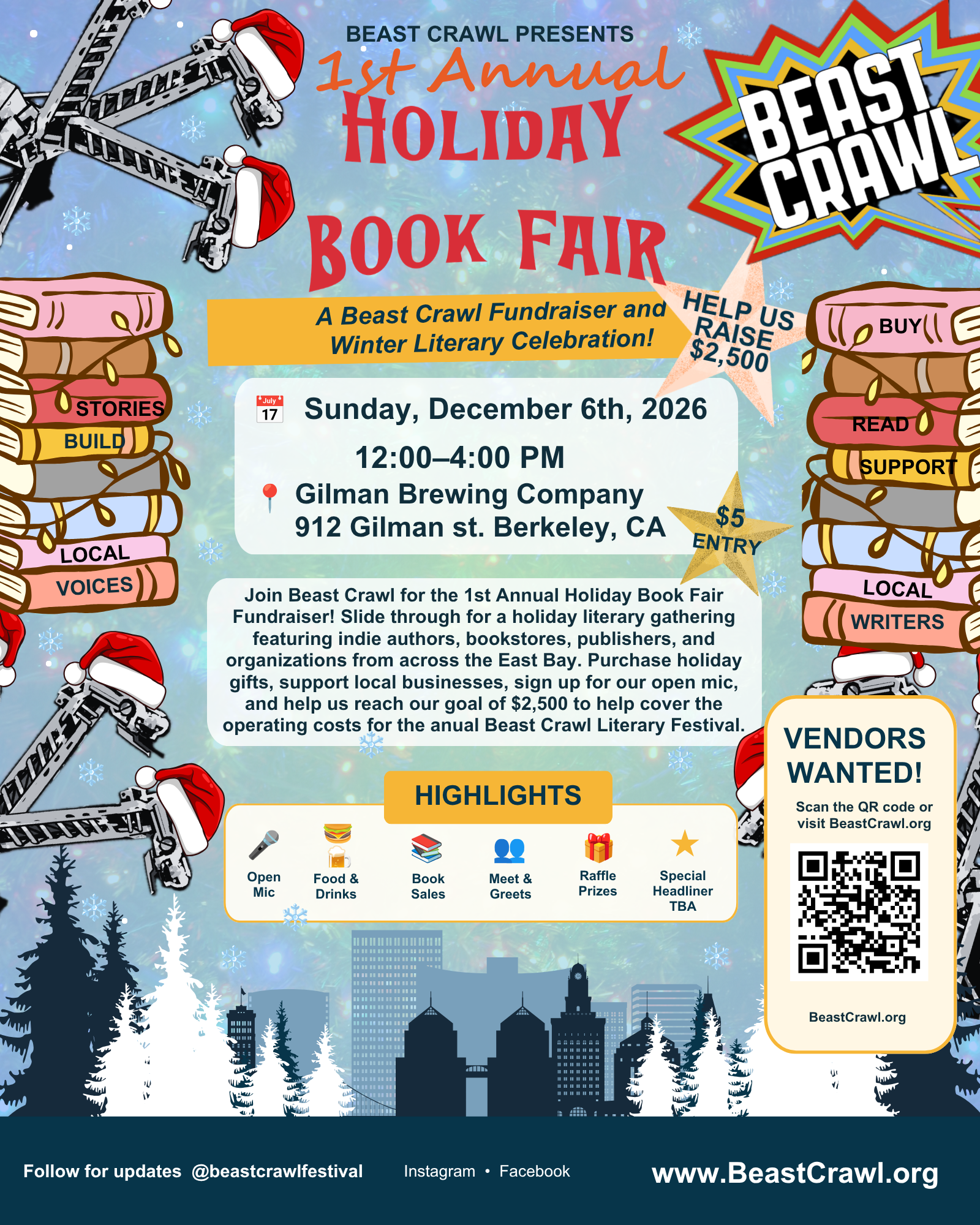 Beast Crawl Holiday Book Fair @ Gilman Brewery