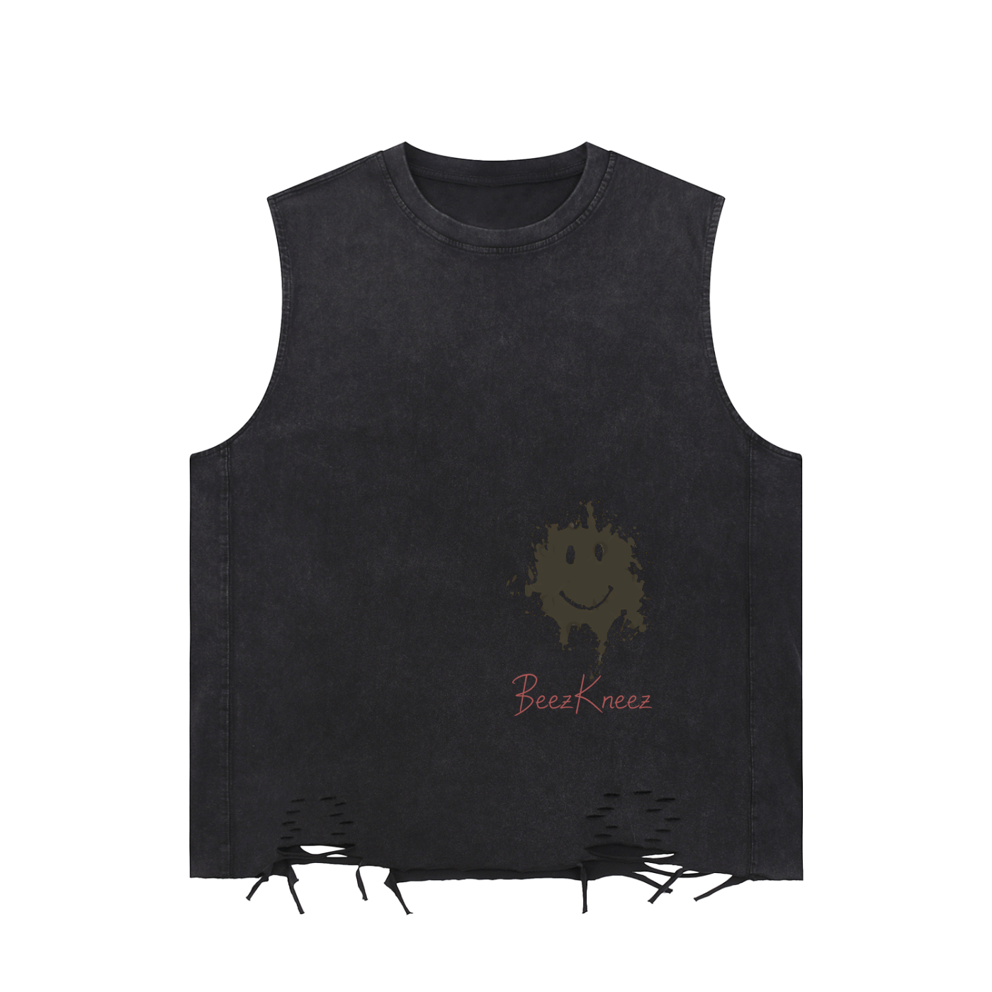 Snow Washed Raw-Hem Tank Top