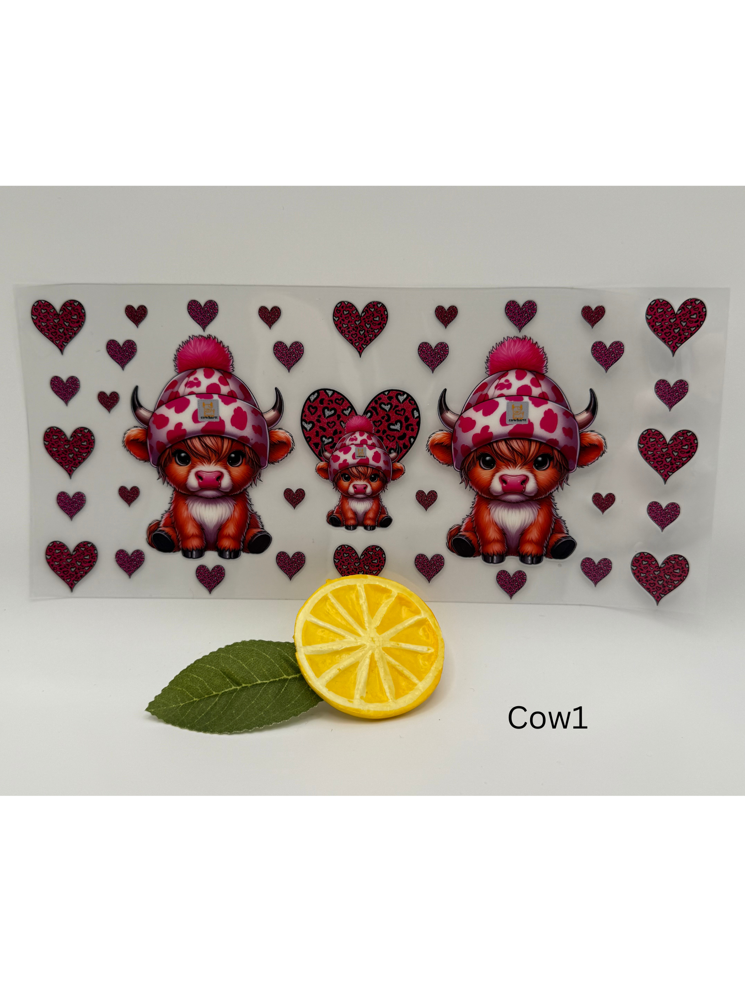 Highland Cow Heart Wrap - 16 oz/ 20 oz Tumbler