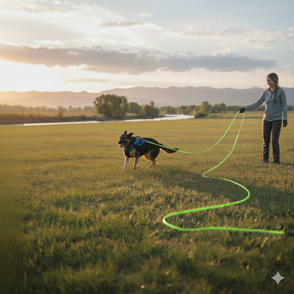 Give Them Freedom, Keep the Control: Training Dogs with a Long Line