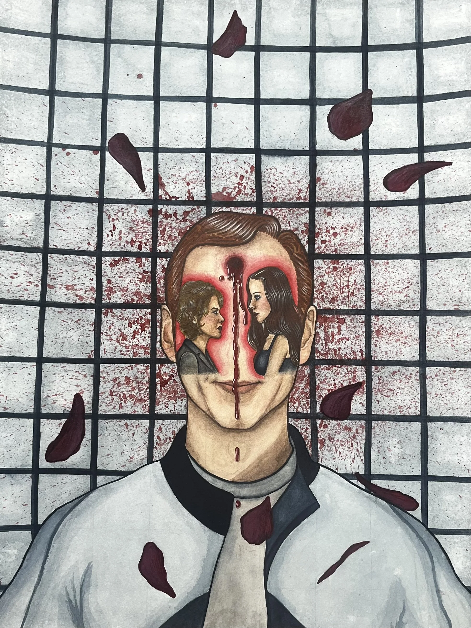 'Lester', watercolor and graphite, 2026