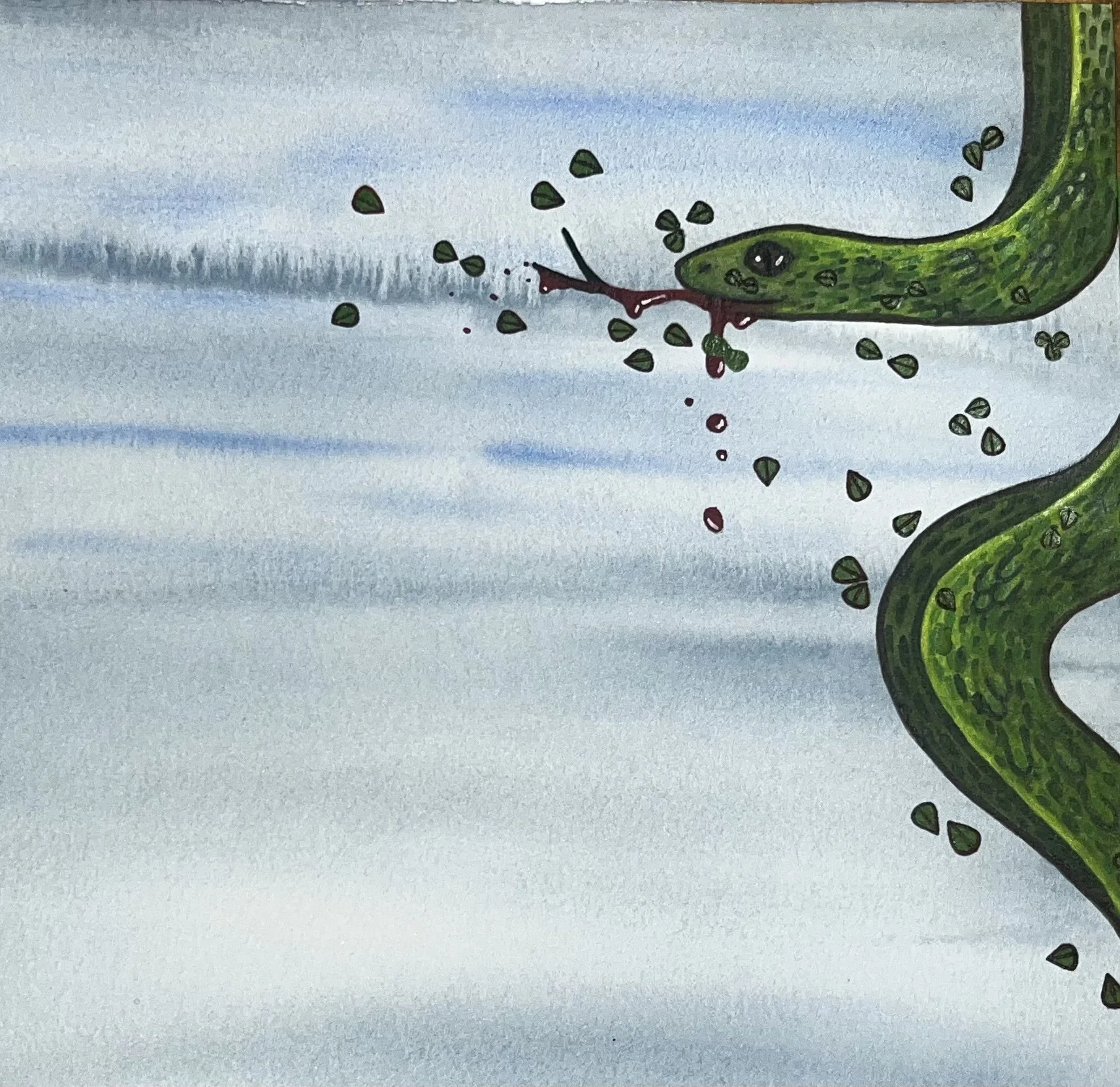 'Rusalki', watercolor and graphite, 2026 (3 of 3)