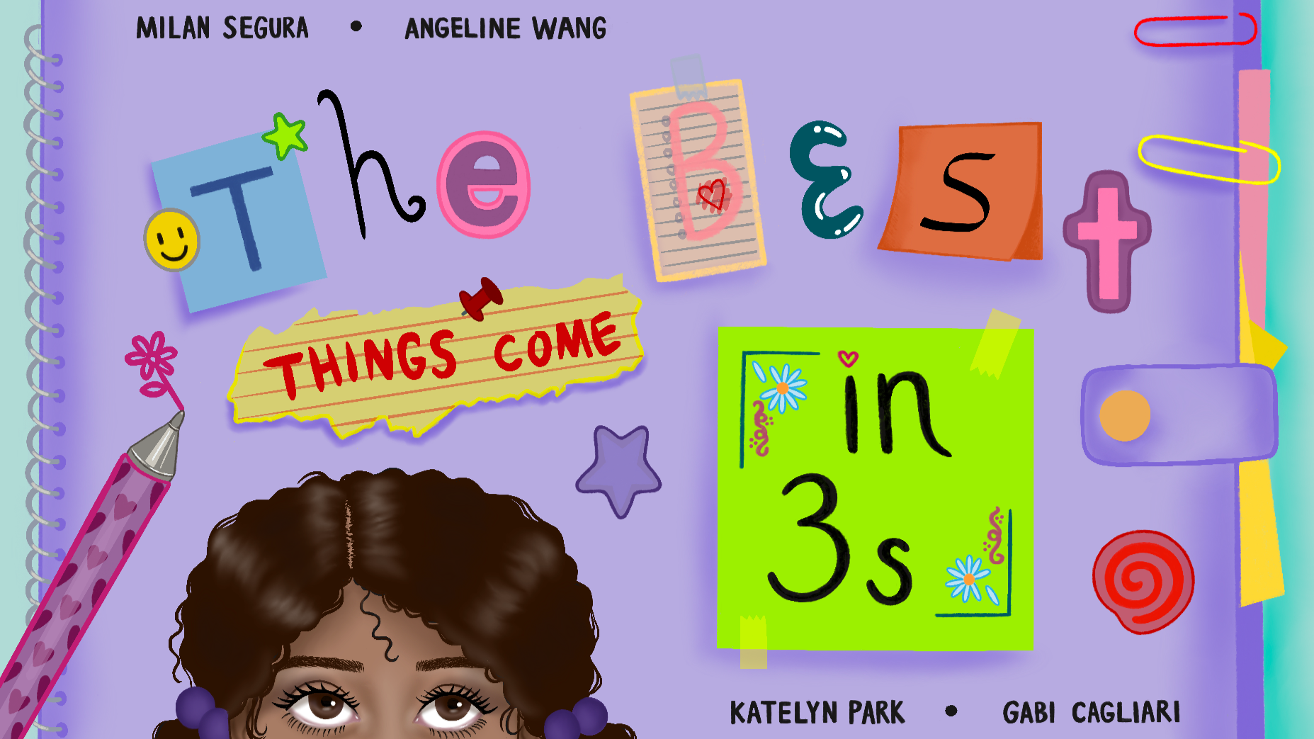 'The Best things Come in 3's' short comic cover, Procreate, 2024