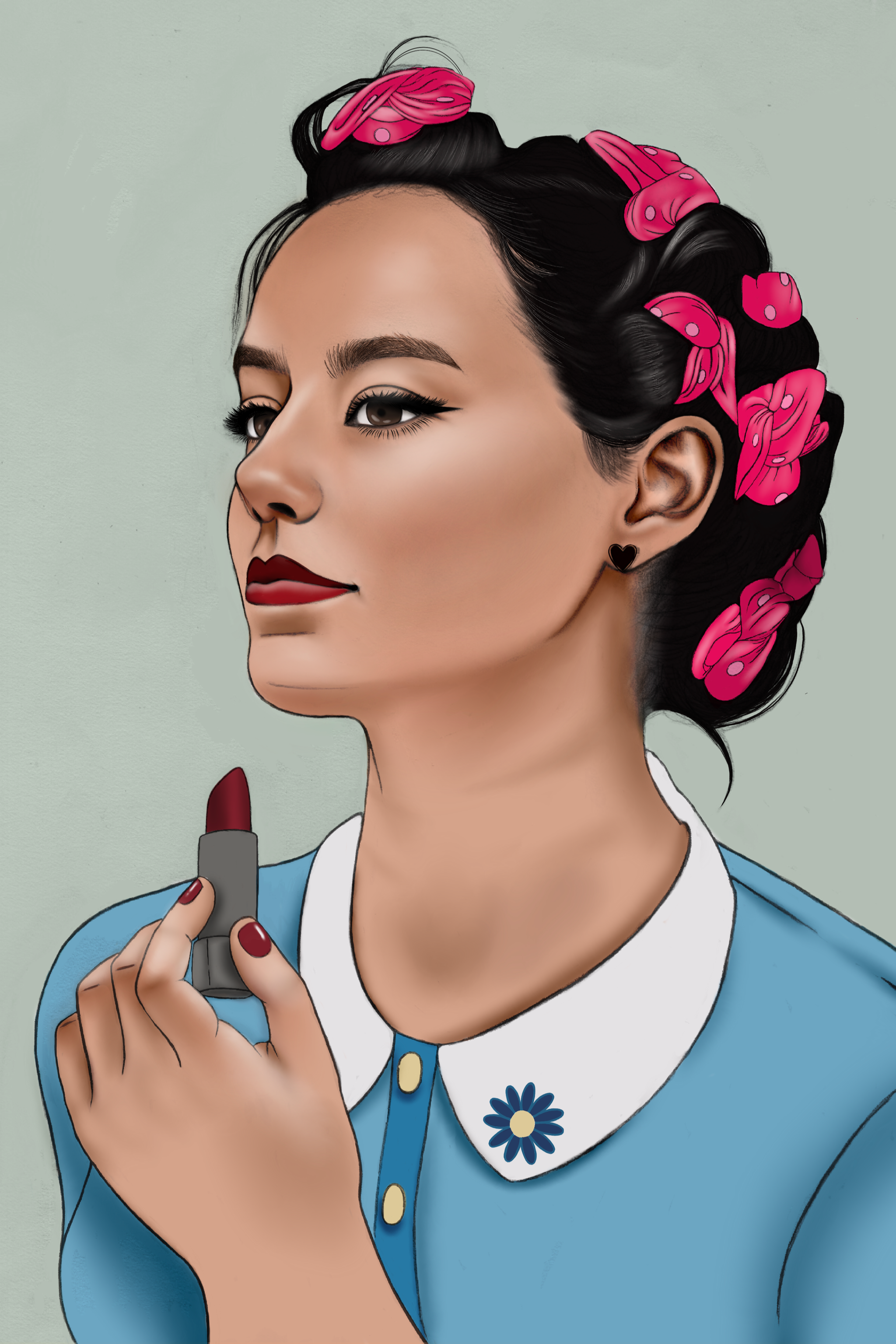 'Shruti' Portrait, Procreate, 2025