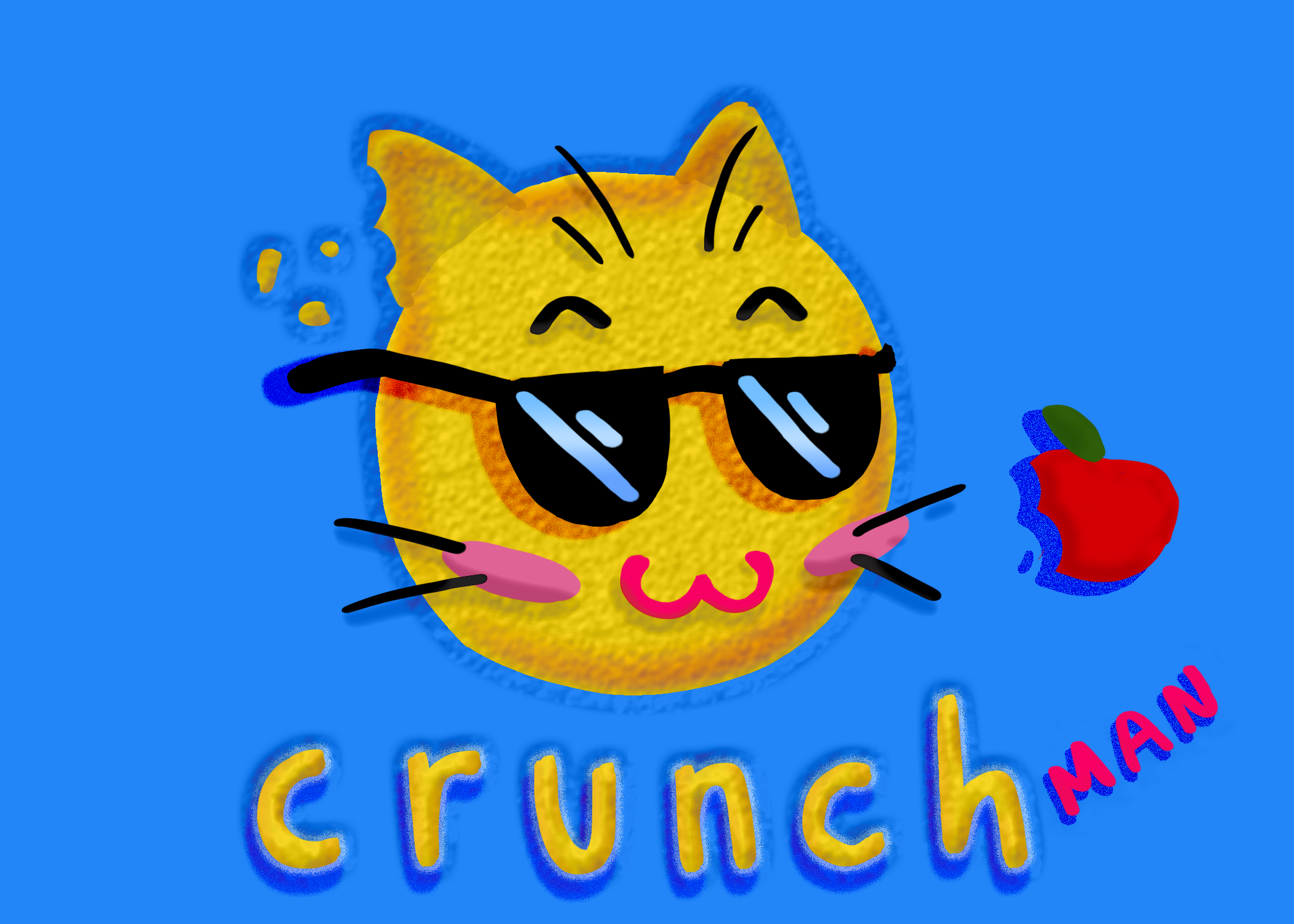 'Crunchman' digital sketch, Photoshop, 2025