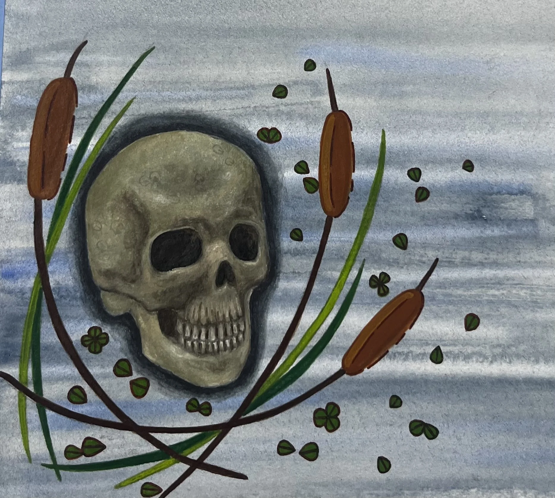 'Rusalki', watercolor and graphite, 2026 (1 of 3)