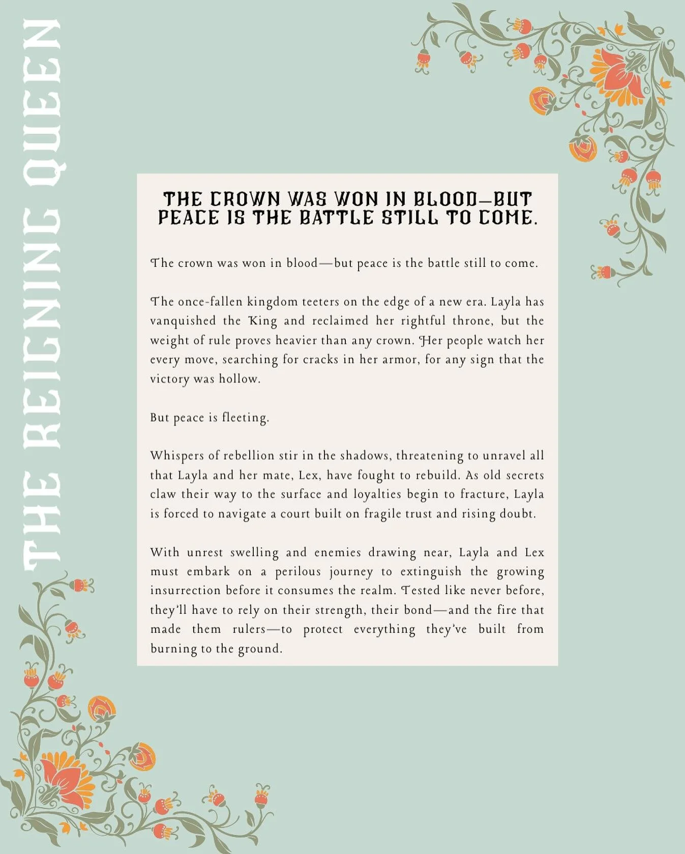 Heads up, the last summary is here in its own post for your eyes. 

Just days away from its re-release! Preorder your e-book copy now on Amazon! 

 #PrevailTheCurse #BookTokFantasy #spicybooks #MorallyGrayFMC #mermaidreads #FantasyRomance #EnemiesToL
