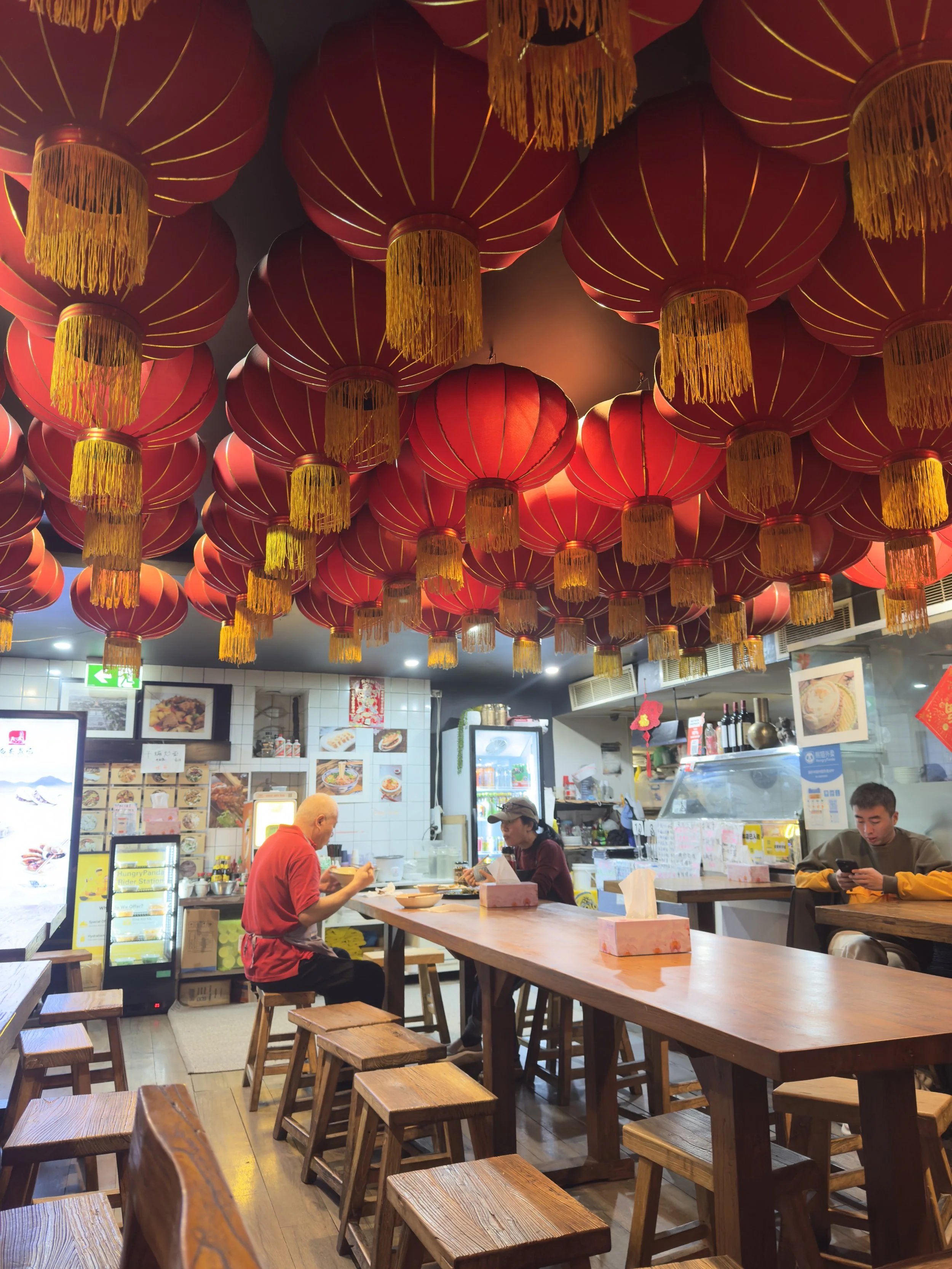 Tables and Lanterns at XI'An Noodle House