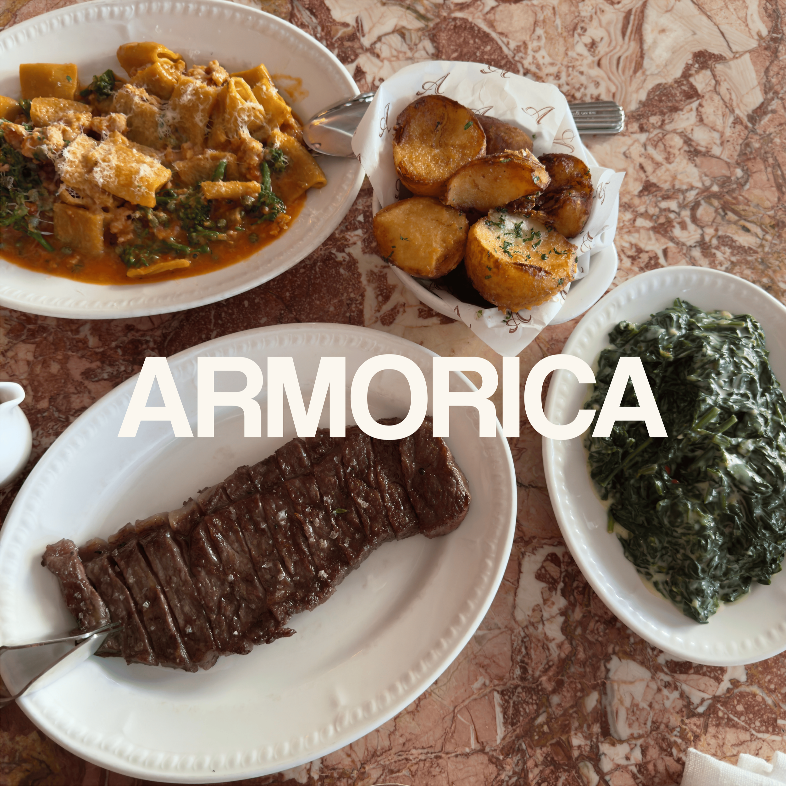 The greatest cut of steak and vegetable plates