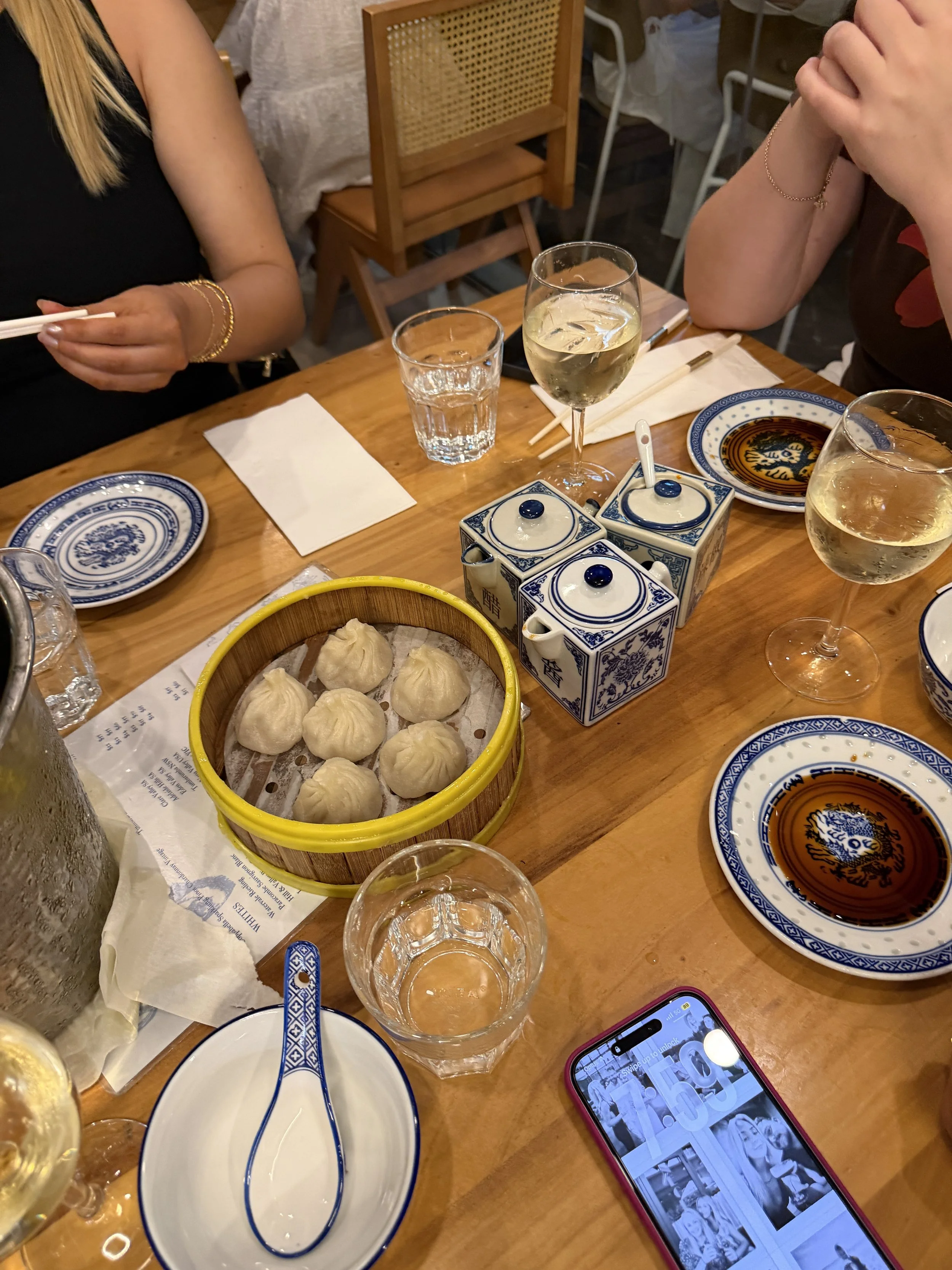 Dumplings, wine and good friends