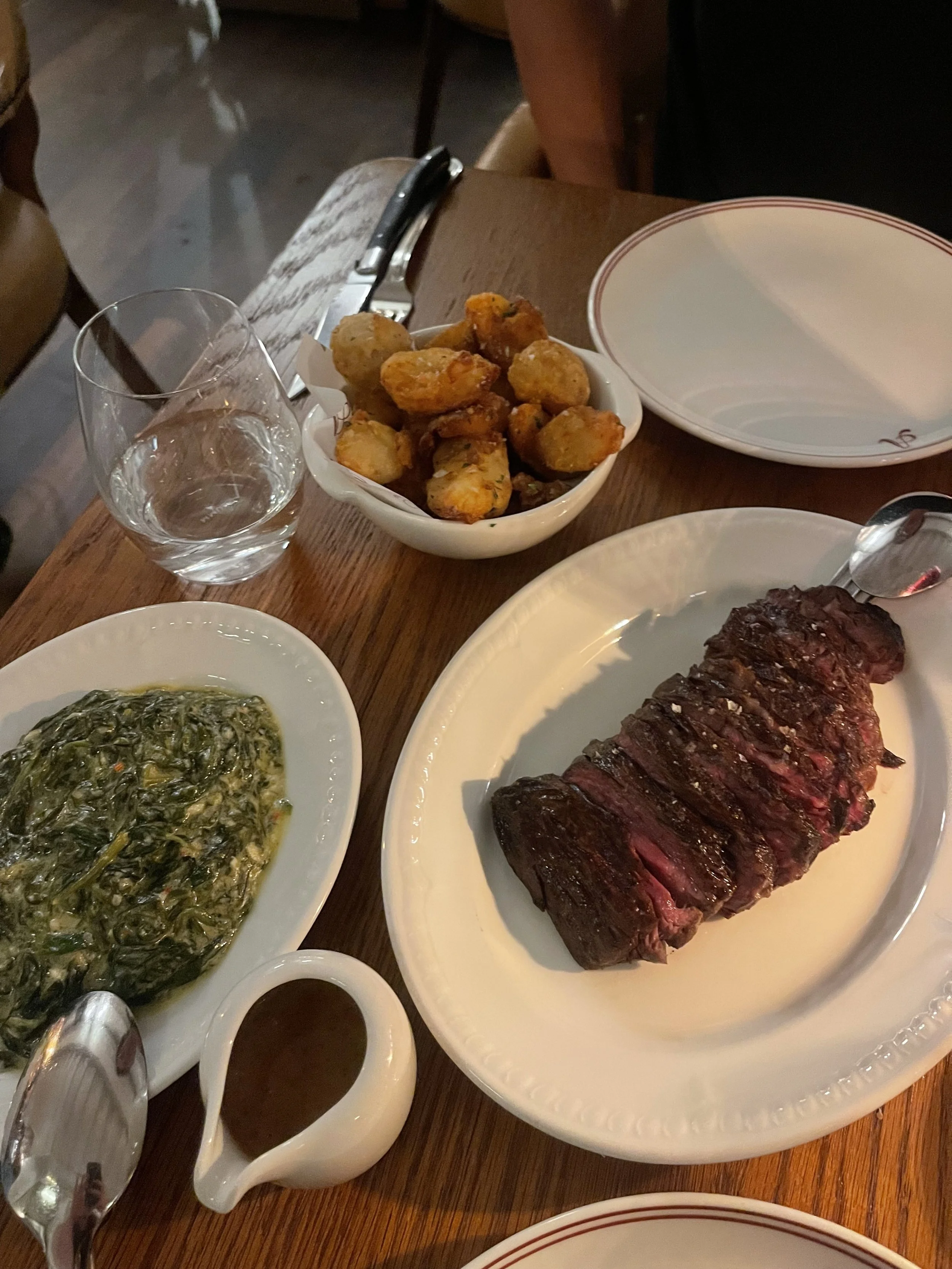 Wagyu Sirloin, Chat Potatoes, Creamed Spinach