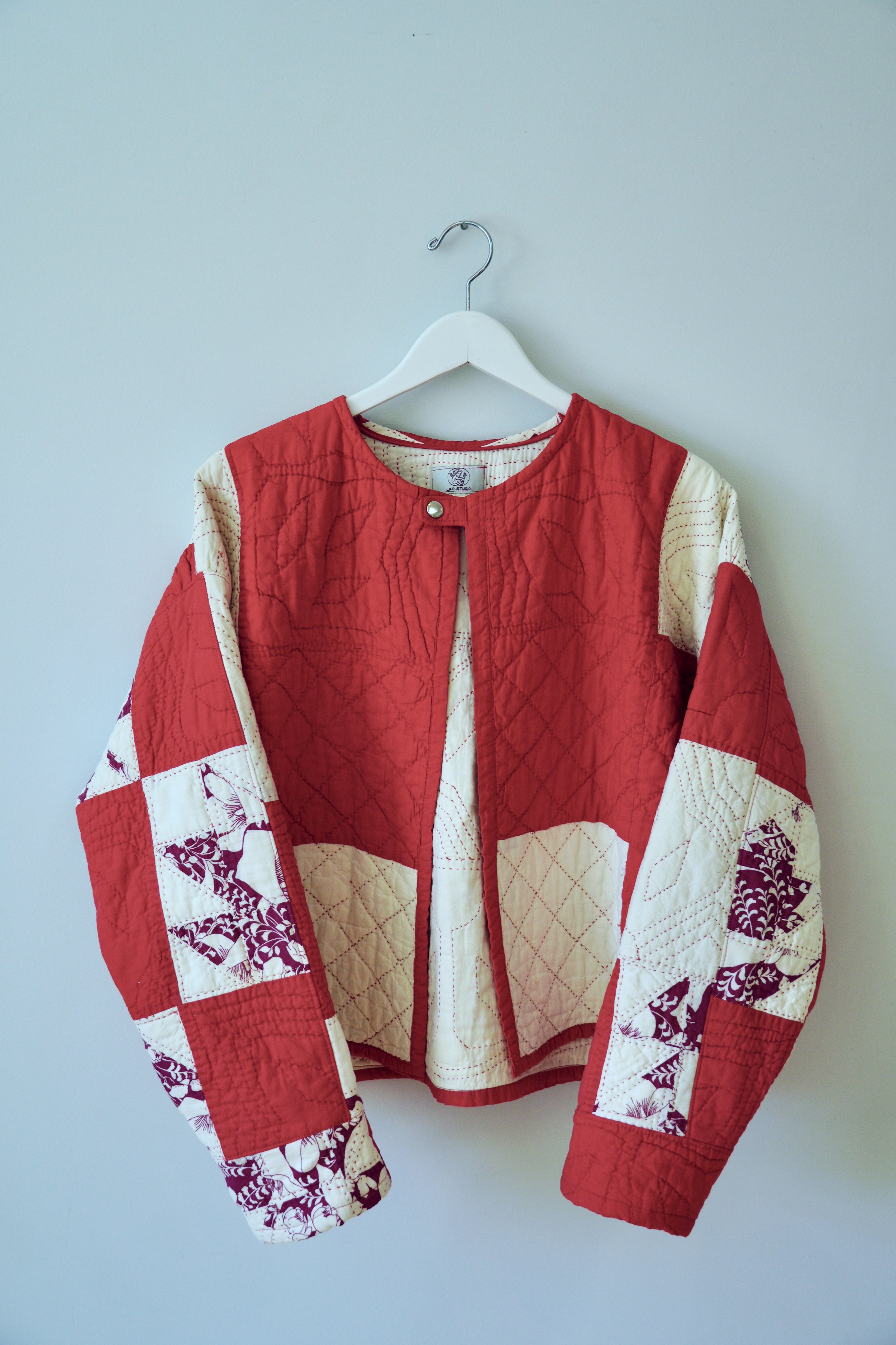 Crimson Moto Quilt Jacket