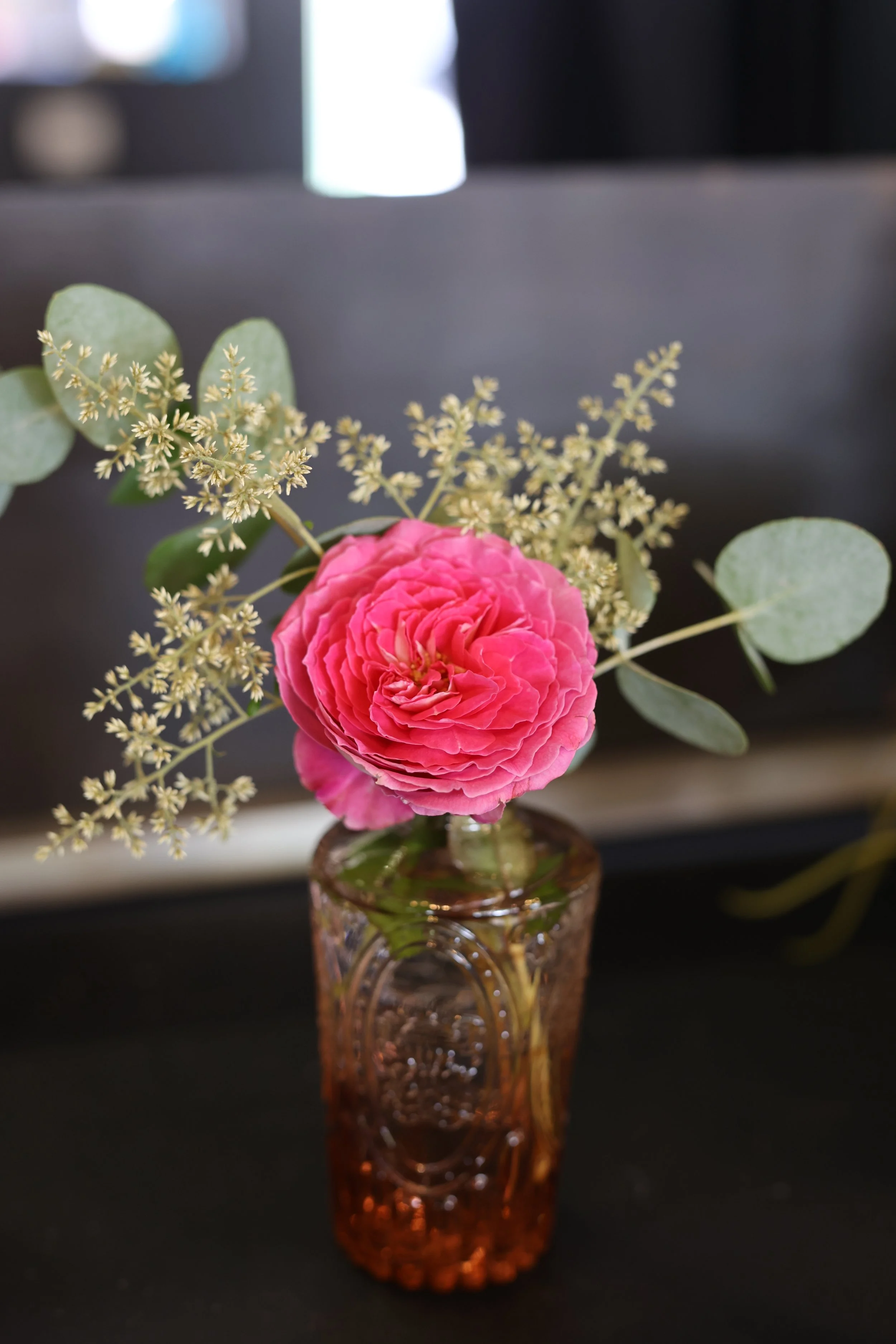 Posy bud vase + flowers