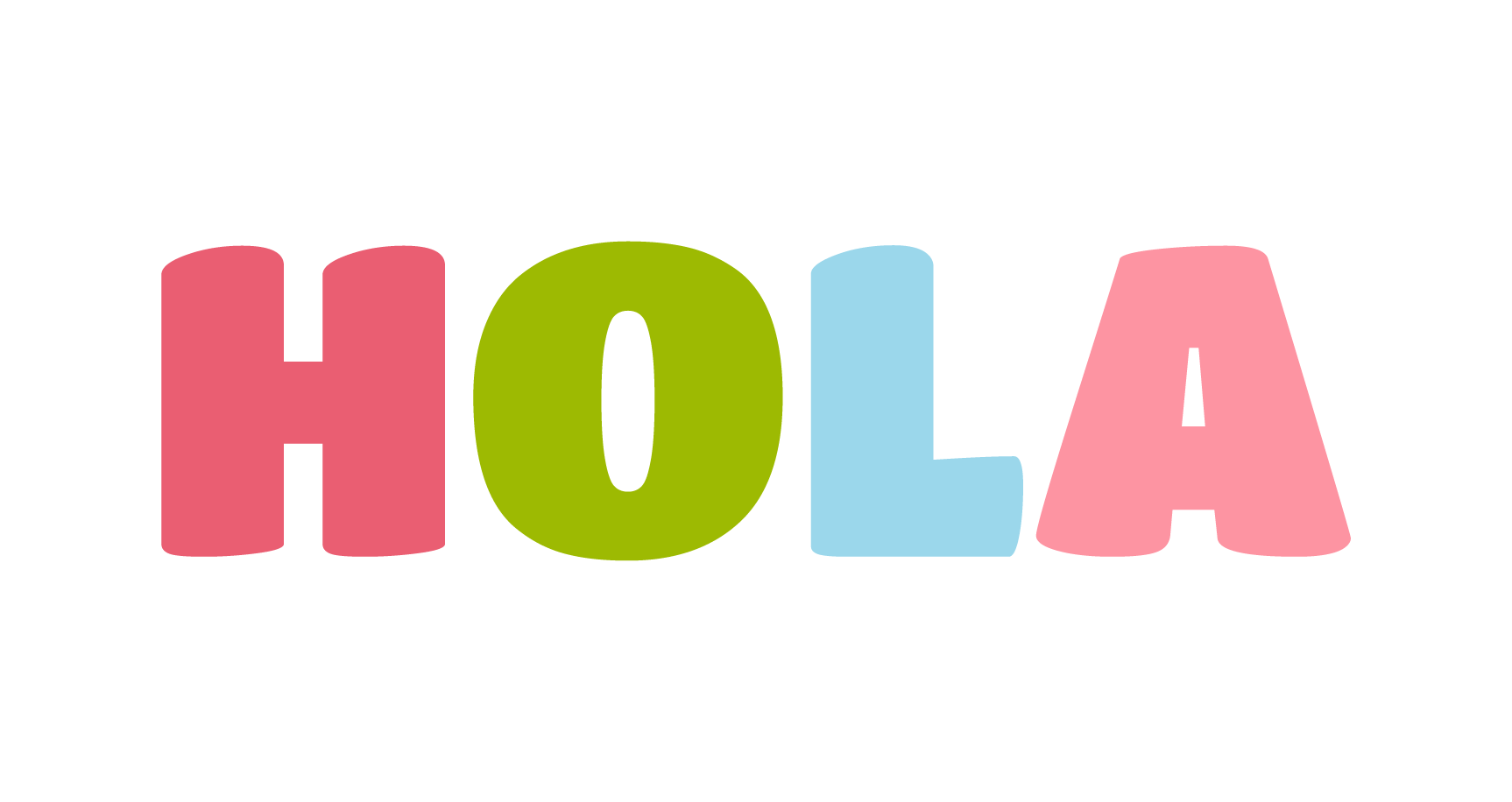 Large Hola Text