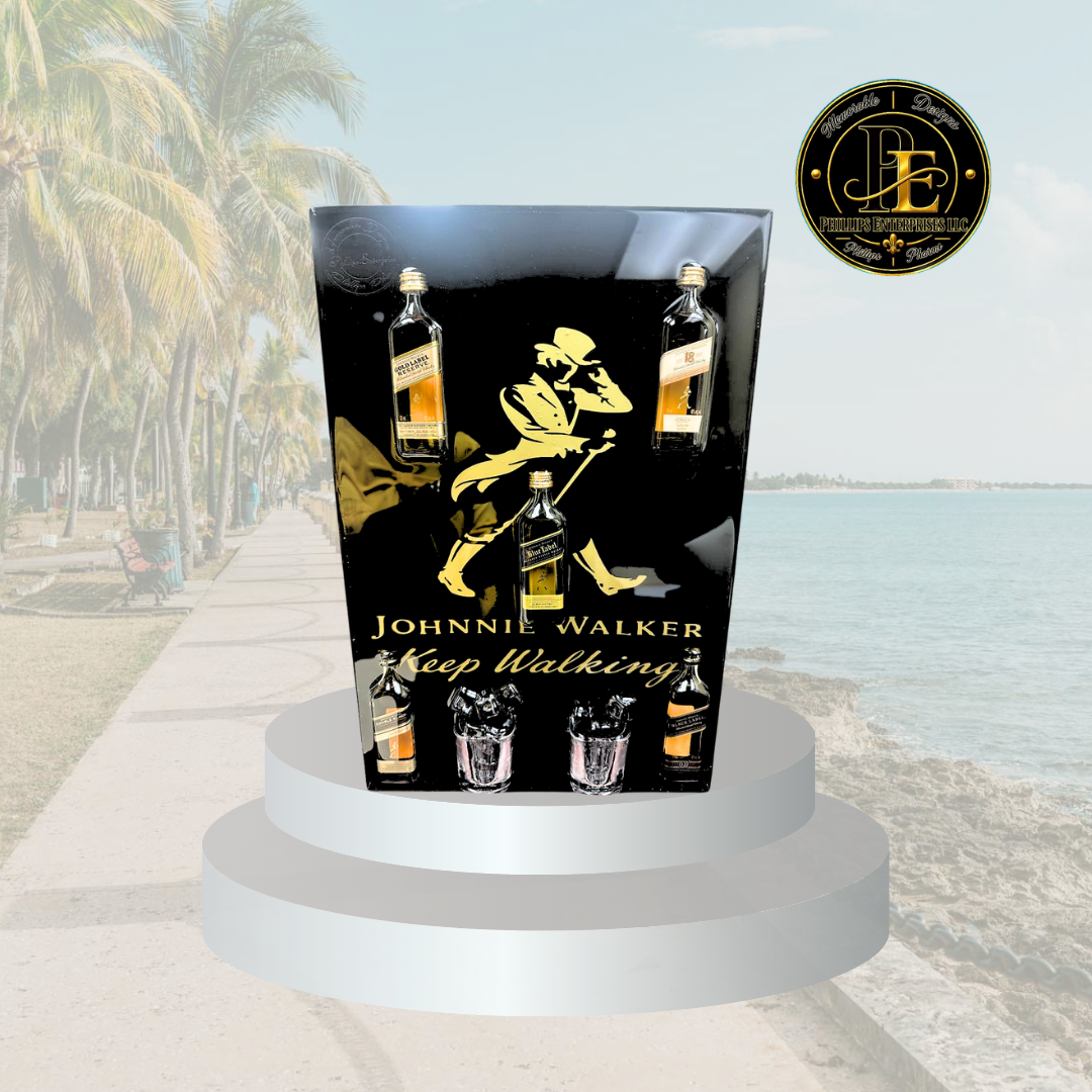 Midnight Walk Johnnie Walker Bottle Art