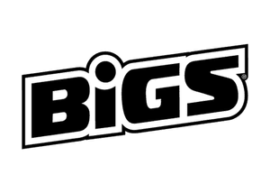 Logo with the word 'BIGS' in bold, black outlined letters.