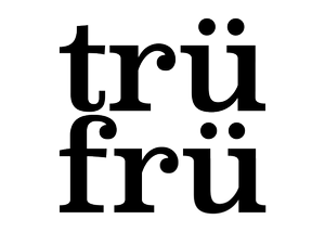 Text reading 'trüfrï' in stylized font