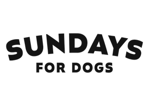 Text reading 'Sundays for Dogs' with a small dog icon underneath