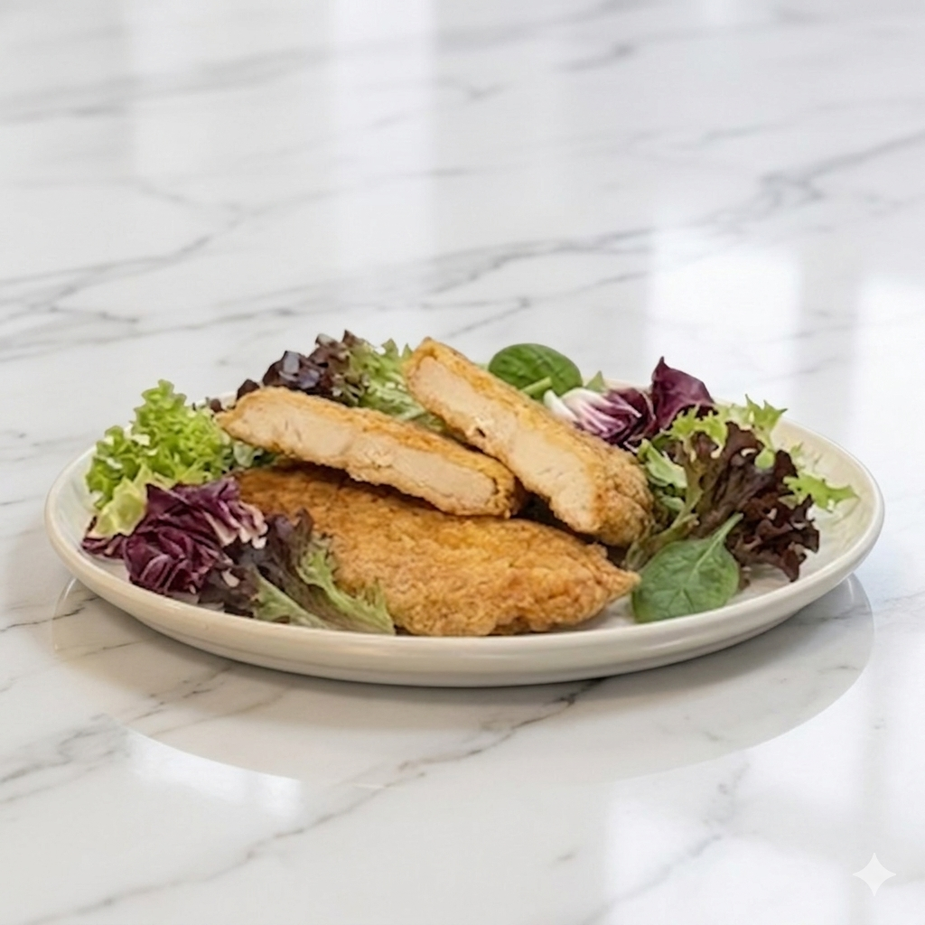Homemade Breast Chicken Schnitzel