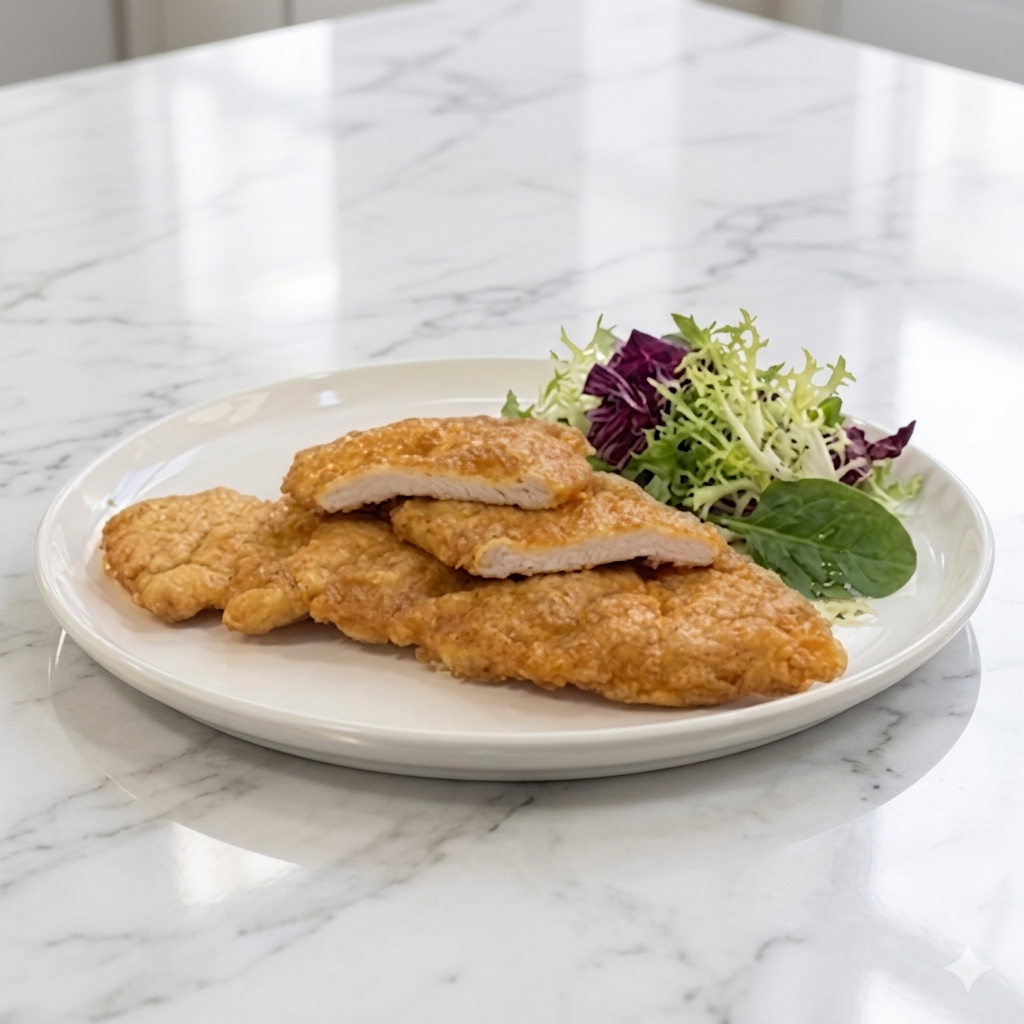 Homemade Thigh Fillet Chicken Schnitzel