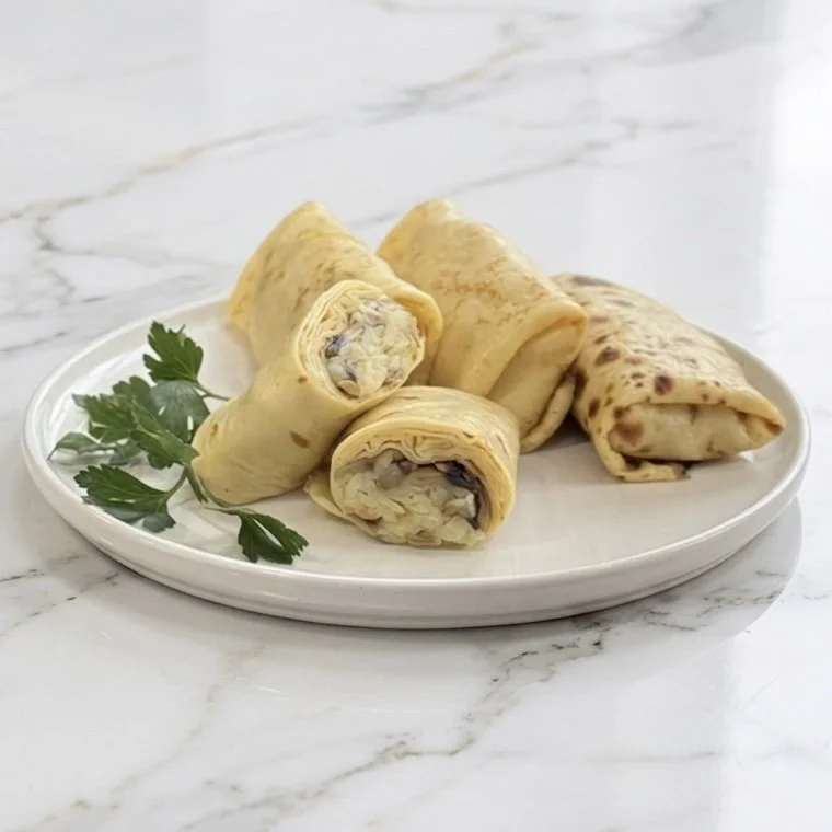 Potato & Mushroom Blintzes