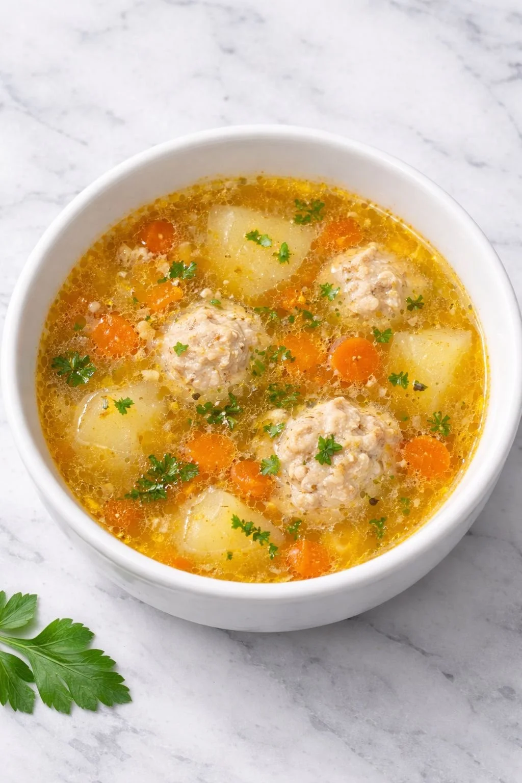 Chicken Soup with Meatballs
