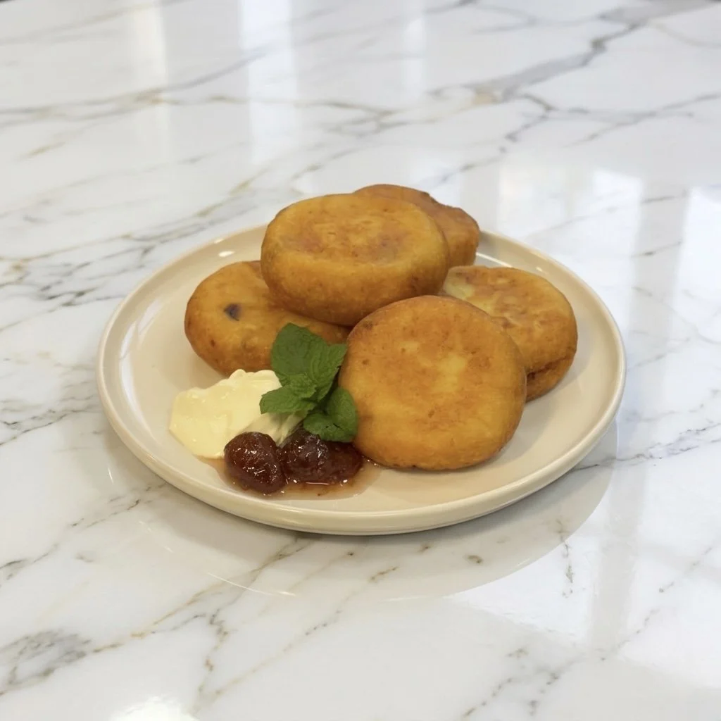 Syrniki (Cottage Cheese & Sultana Pancake)