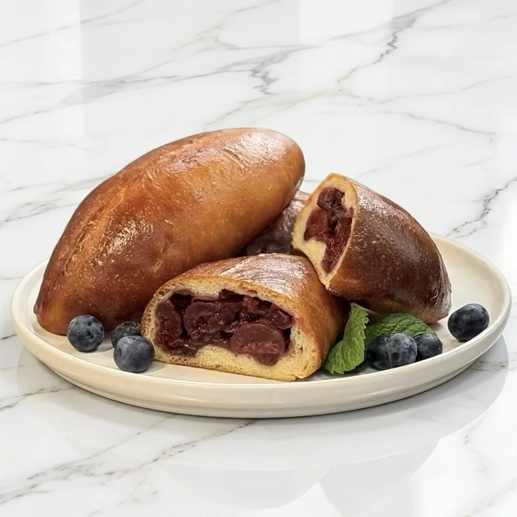 Baked Cherry Pirozhki