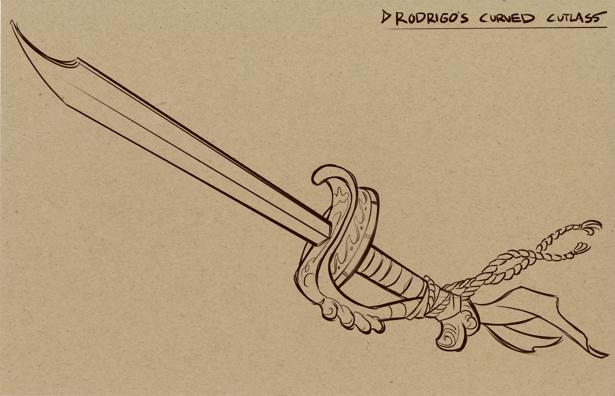 Gilded Cutlass Sketch, 2026