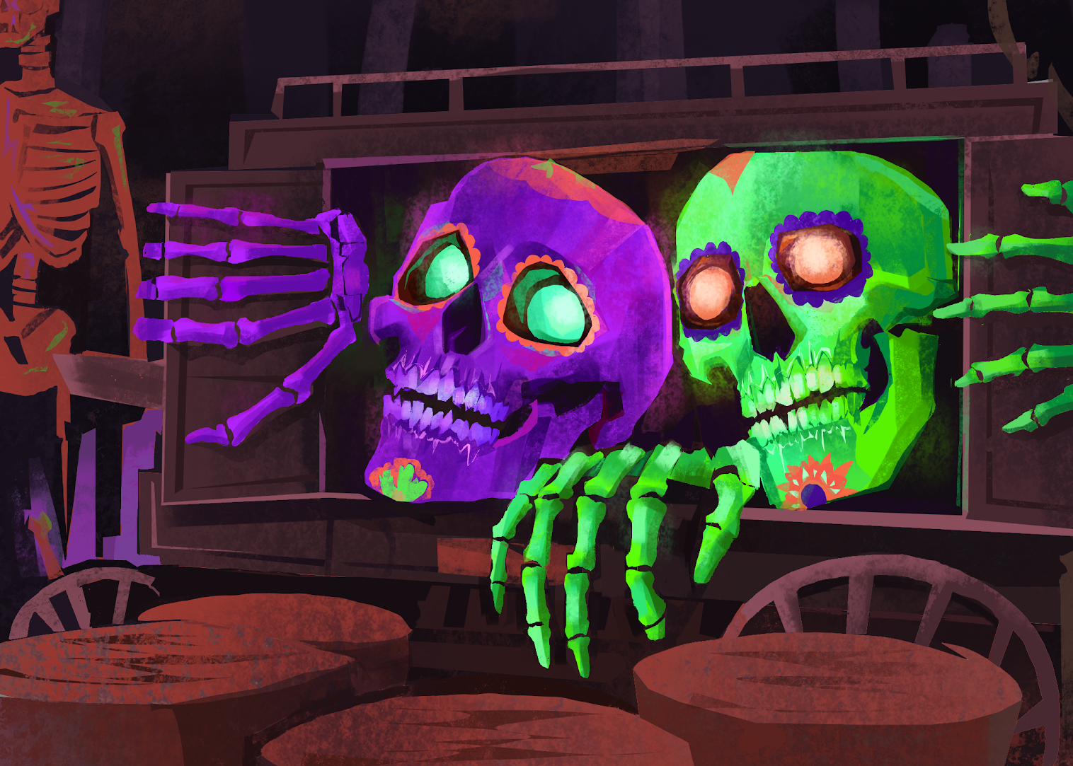 Neon Skeletons Study, 2024