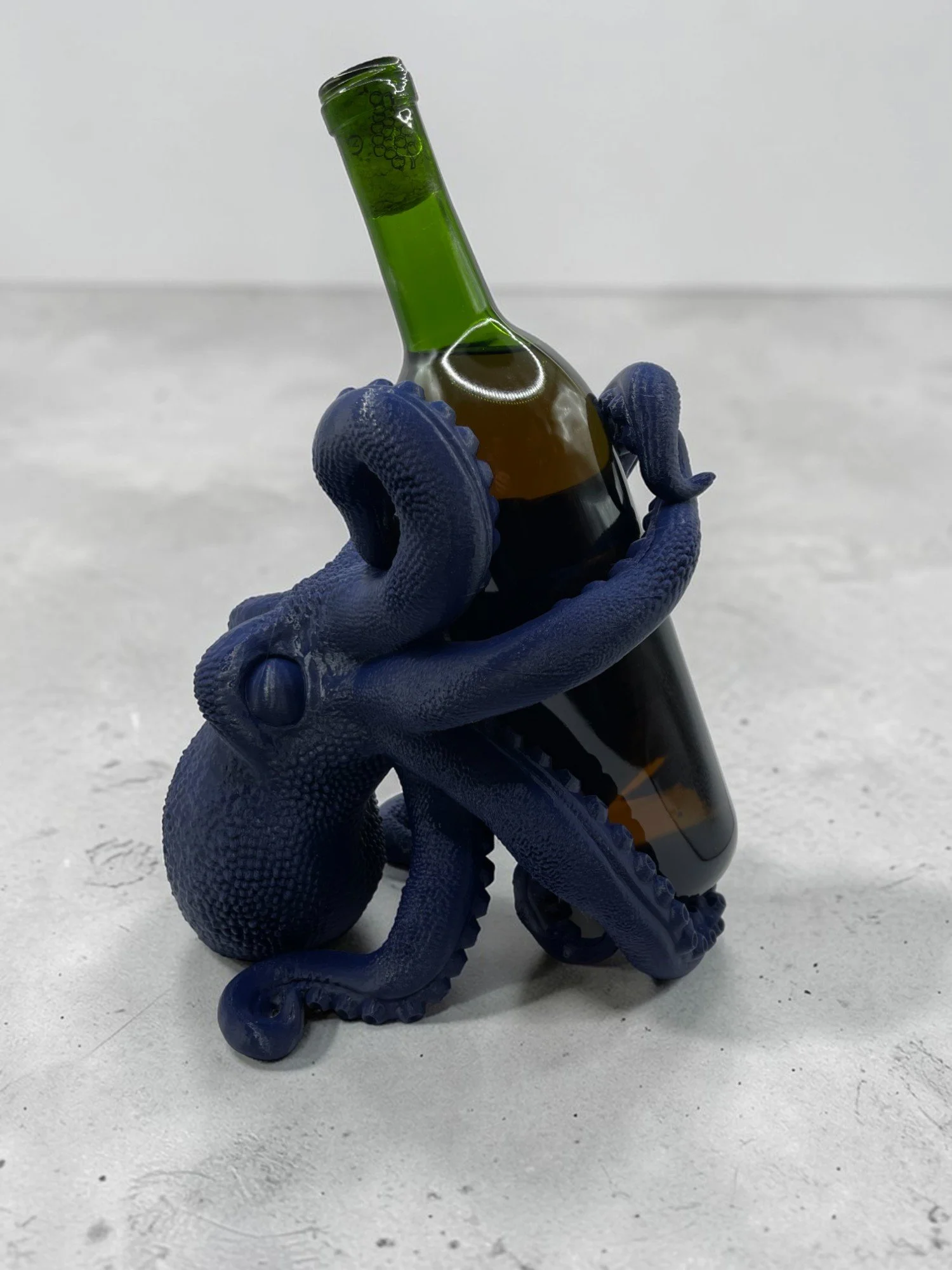 Unique 3D Printed Octopus Wine Holder - Nautical Kitchen Decor, Ocean Themed Bottle Display