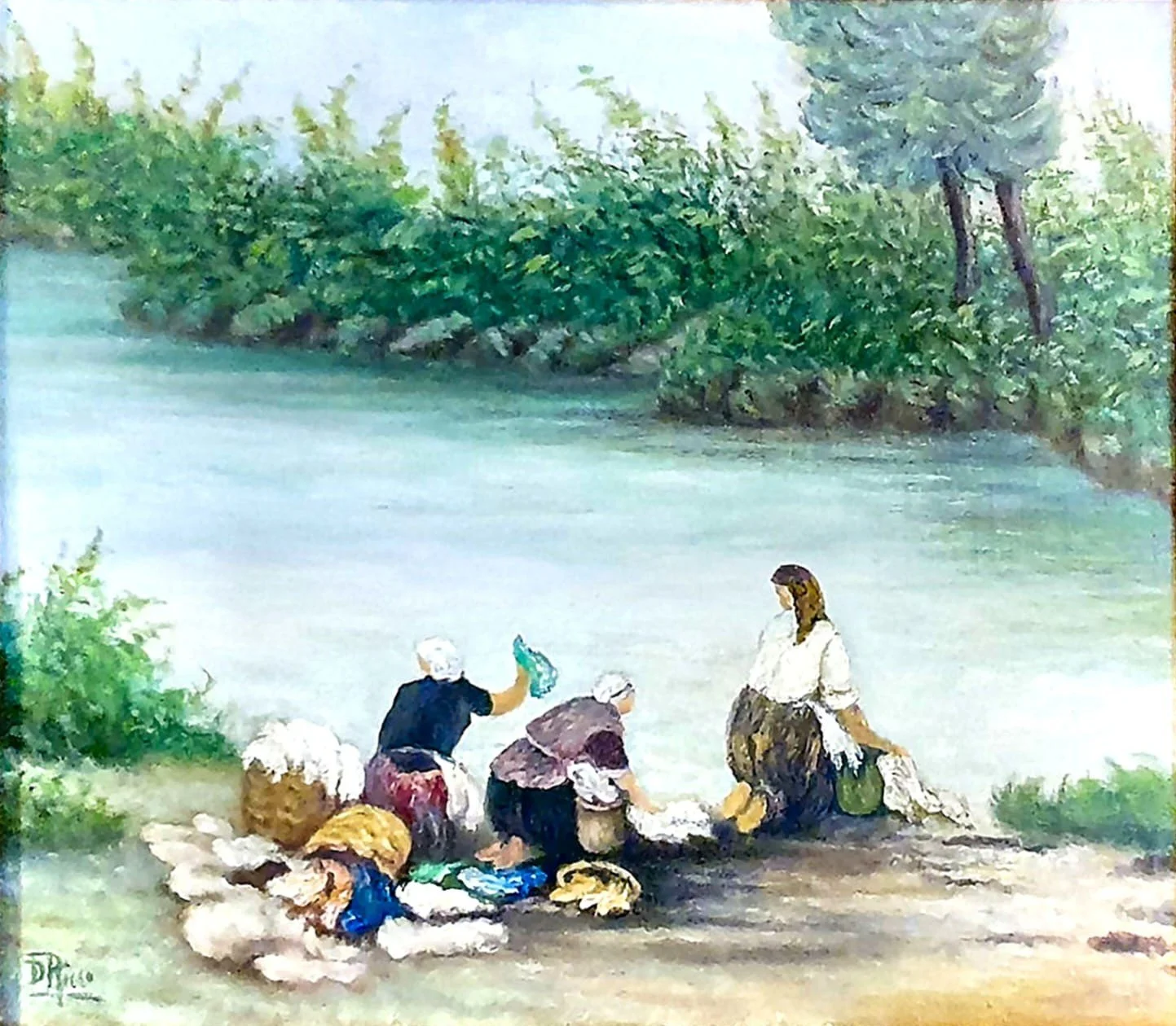 Lavandaie al fiume