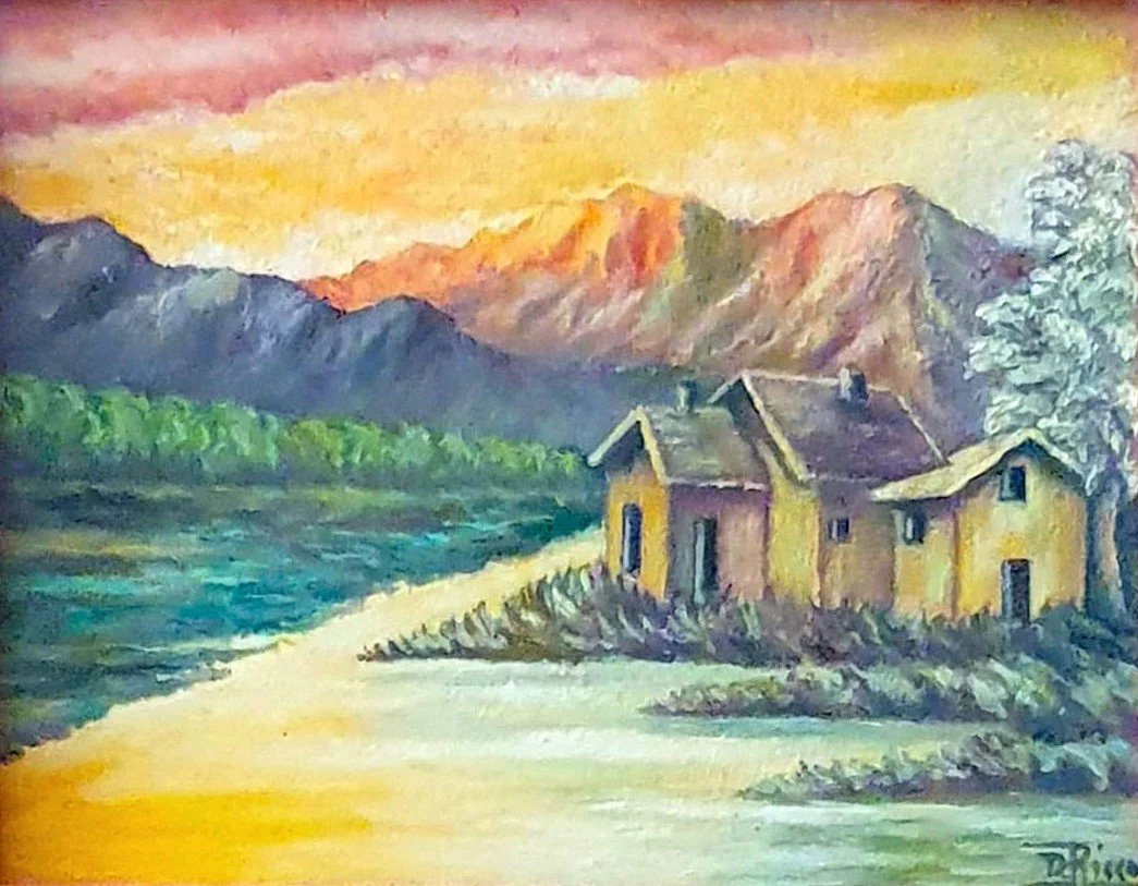 Paesaggio al tramonto