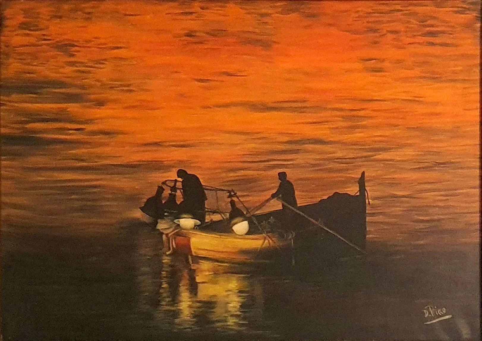 Lampare al tramonto