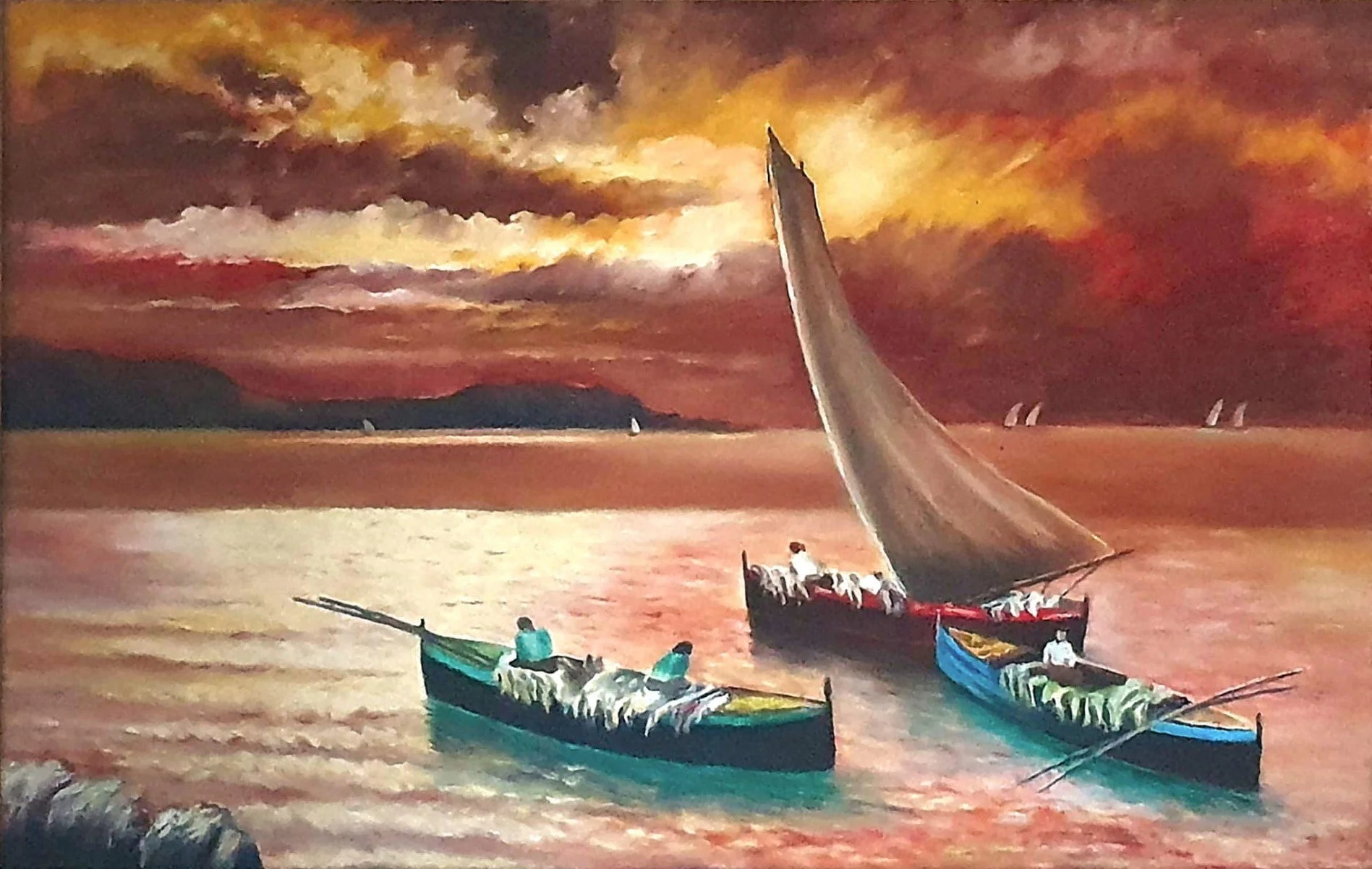 Barche al tramonto