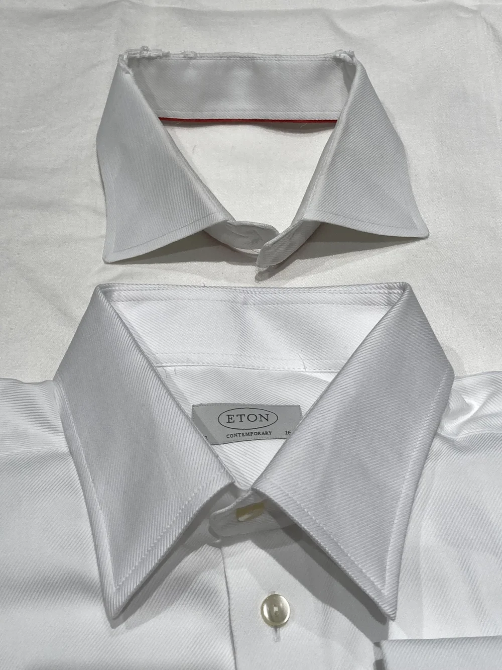 replace collar on dress shirt How to Repair a Worn Shirt Collar with Katarina Evans and Katarina Bri   Selvedge Magazine