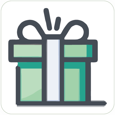 Illustration of a wrapped gift box with a bow on top symbolizing a student's core gifting assessment