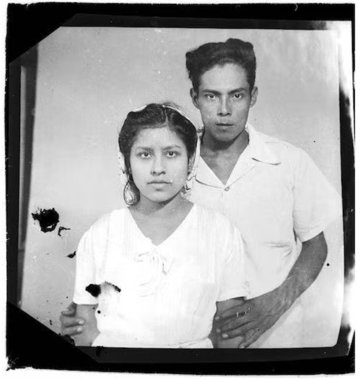  Pareja casada. Los dos pueden haber sido campesinos en las bananeras de El Progreso.   Archivo Rafael Platero Paz de Aída López de Castillo  