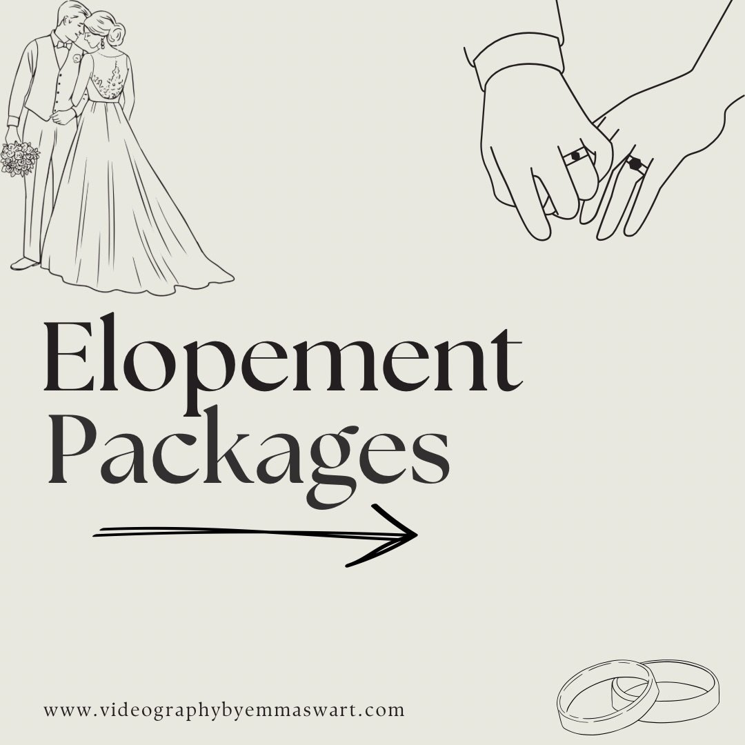 For the couples choosing intimacy, adventure, and moments that truly matter.

These elopement packages are designed to capture your day naturally and cinematically - whether it&rsquo;s a simple celebration or a full storytelling experience with exten