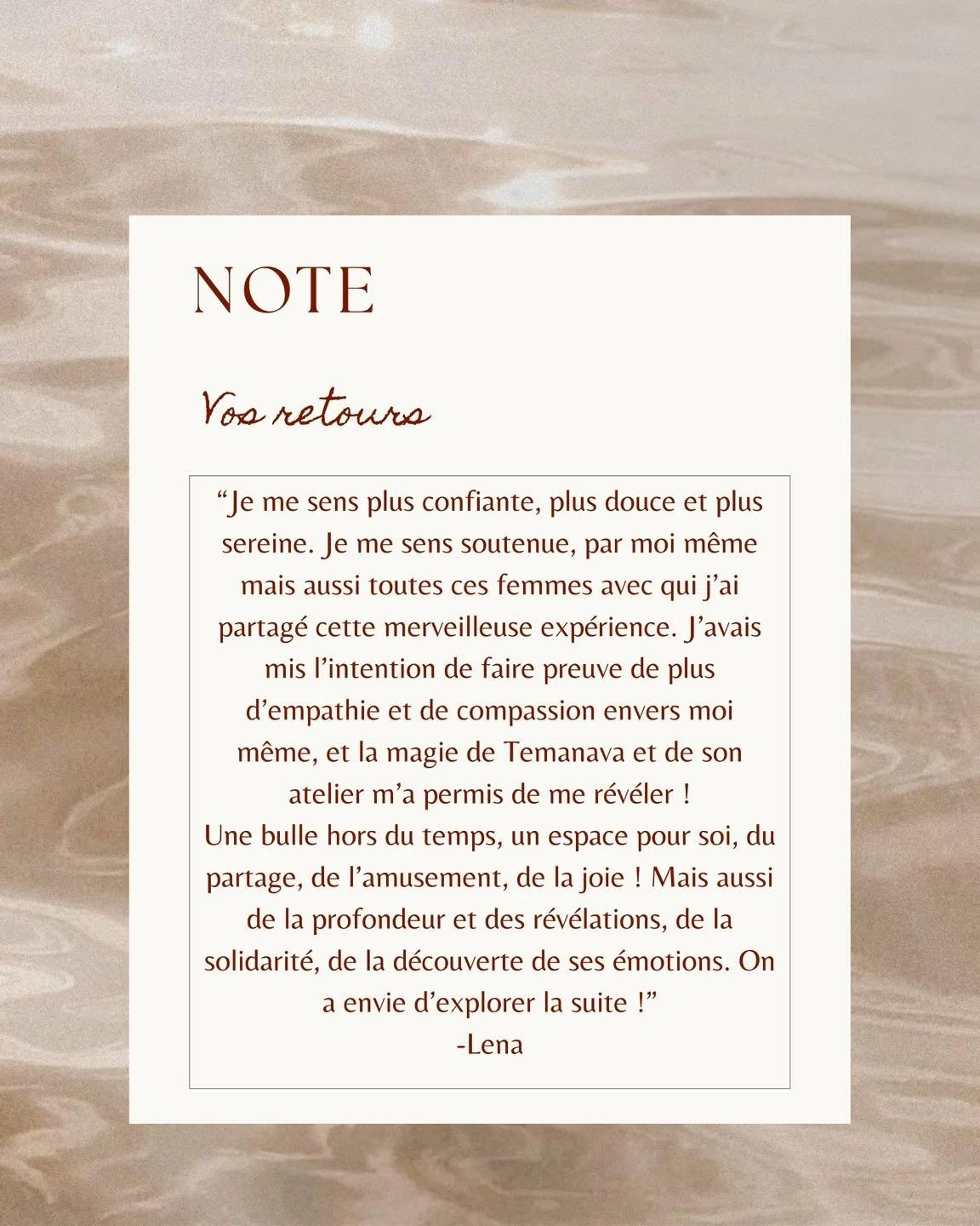 Tout commence par soi. 🩷😊

Temanava Ateliers : Un espace pour affirmer sa pr&eacute;sence et transformer son regard sur soi. Disponible sur demande pour les groupes, entreprises et associations.
Nouvelle date sur inscription bient&ocirc;t annonc&ea