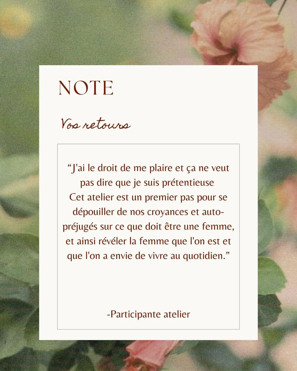 Cet atelier ce n&rsquo;est pas que pour &laquo; apprendre &agrave; d&eacute;filer &raquo;. C&rsquo;est bien plus que &ccedil;a, c&rsquo;est s&rsquo;autoriser &agrave; se regarder diff&eacute;remment, c&rsquo;est accepter des parts de nous-m&ecirc;mes