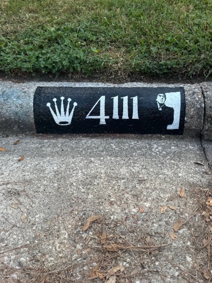 Custom Curb Address Painting